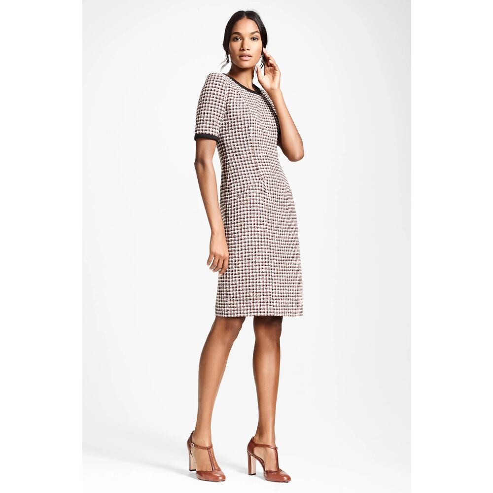 Brooks Brothers Tweed Short Sleeve Dress Shift Office Preppy Quiet Luxury size 2